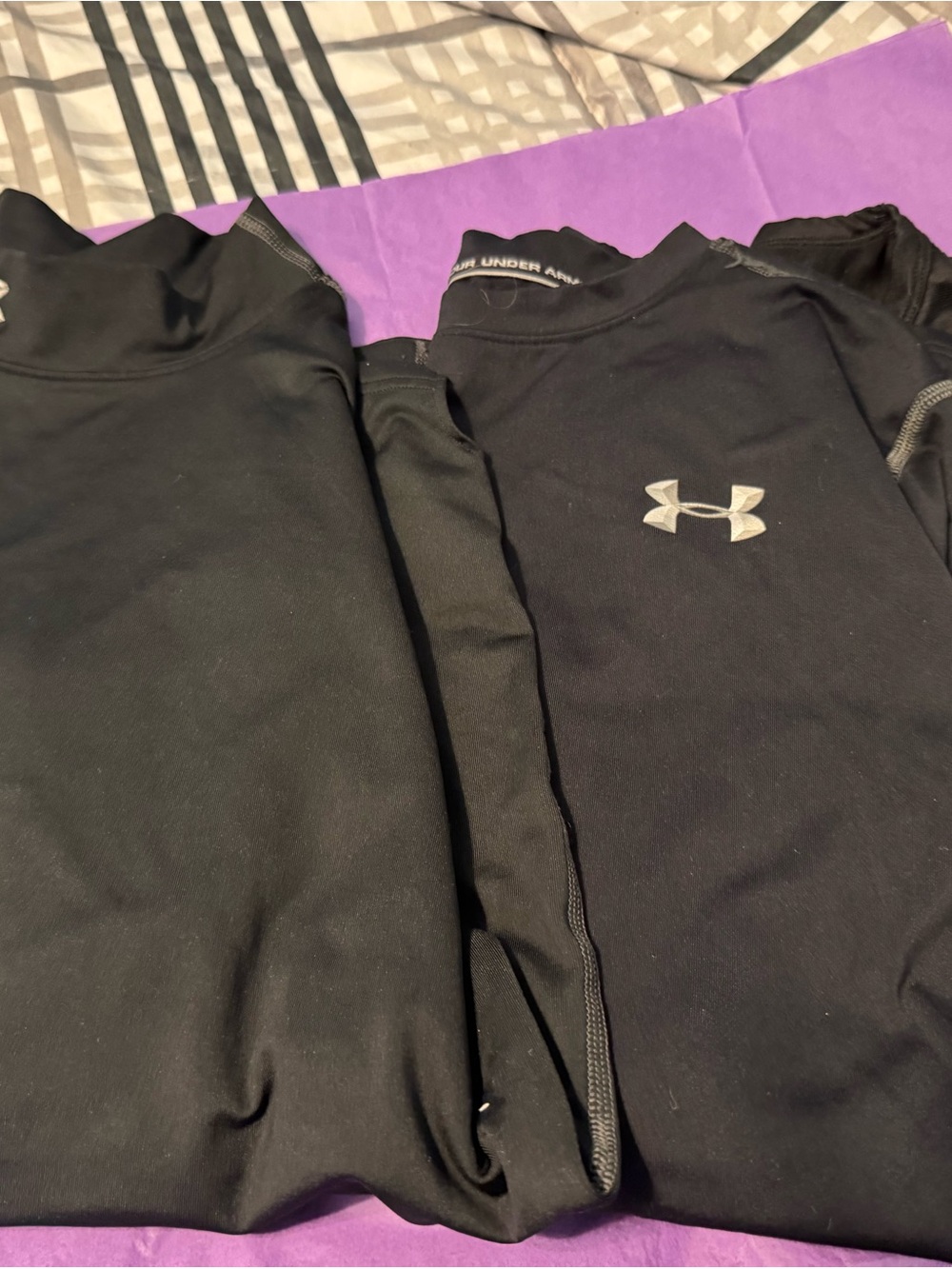 BUNDLE of 3!! Under Armour ColdGear Duofold Mens Black Long Sleeve performance. - Picture 2 of 13